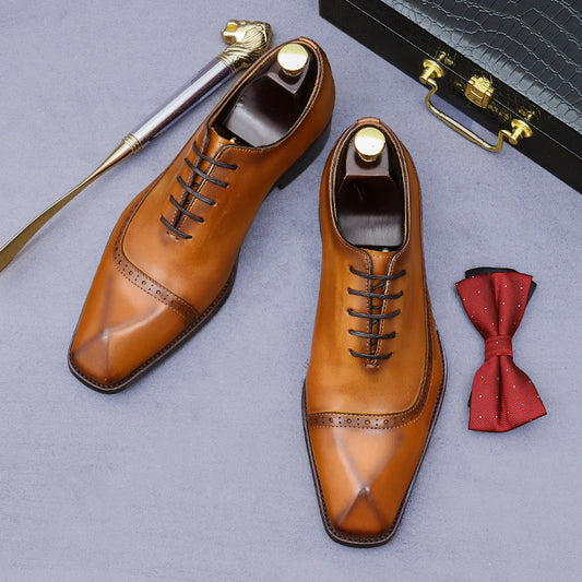 Men's Big Promotion Business Formal Wear Genuine England Leather Shoes