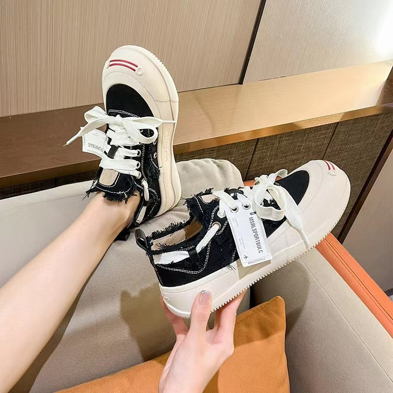 Women's & Men's Summer Couple Platform Beggar Leisure Sports Canvas Shoes