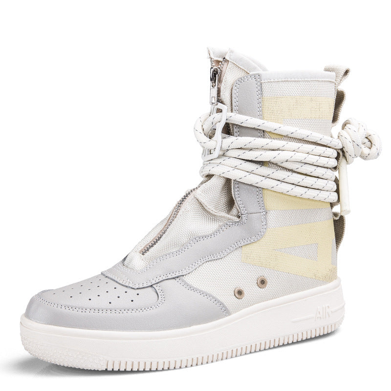 Men's Plus Size Lovers Zipper Board Fashion Sneakers