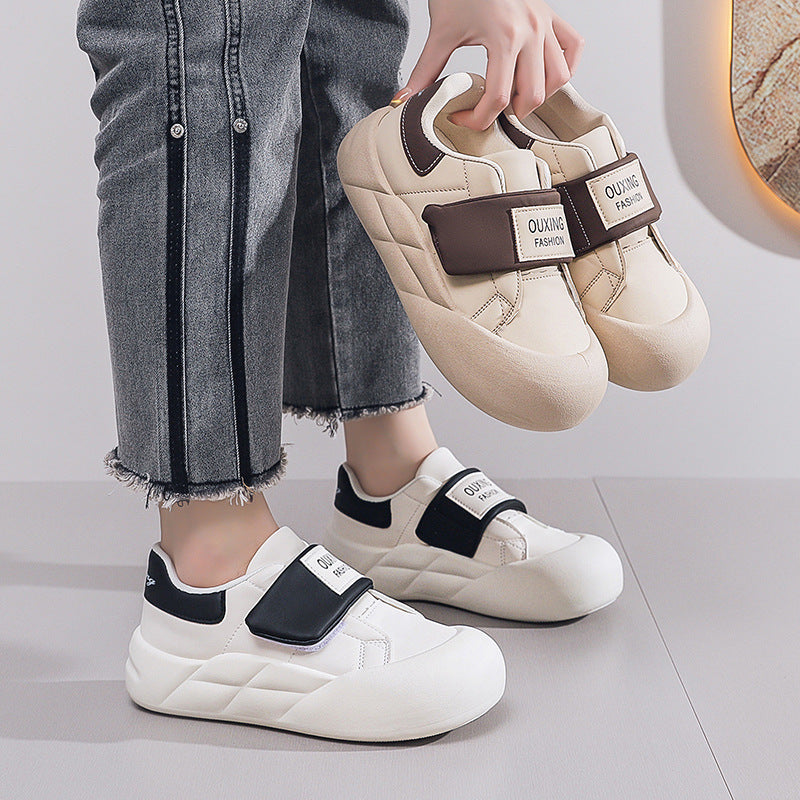 Women's Korean Style White Spring Thick Sole Casual Shoes