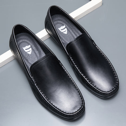 Men's Texture Waxing Spring Genuine Slip-on Comfortable Loafers