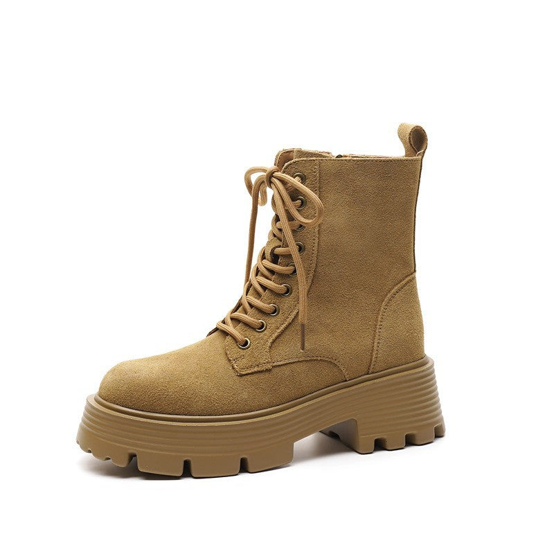 Thick Bottom Skinny Small Motorcycle Knight Boots