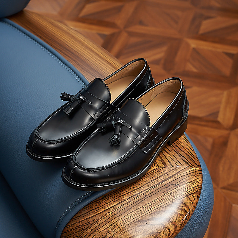 Men's Genuine British Patent Glossy Versatile Slip-on Loafers