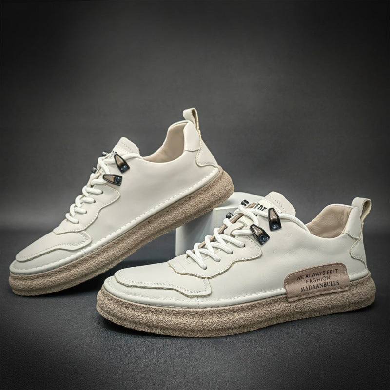 Men's Large Size Versatile Genuine Flat Fashion Sneakers