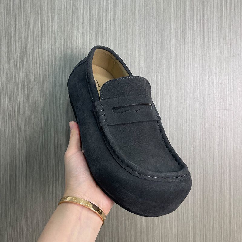 Men's Big Head All-inclusive Outer Wear Old Money Men's Casual Leather Shoes
