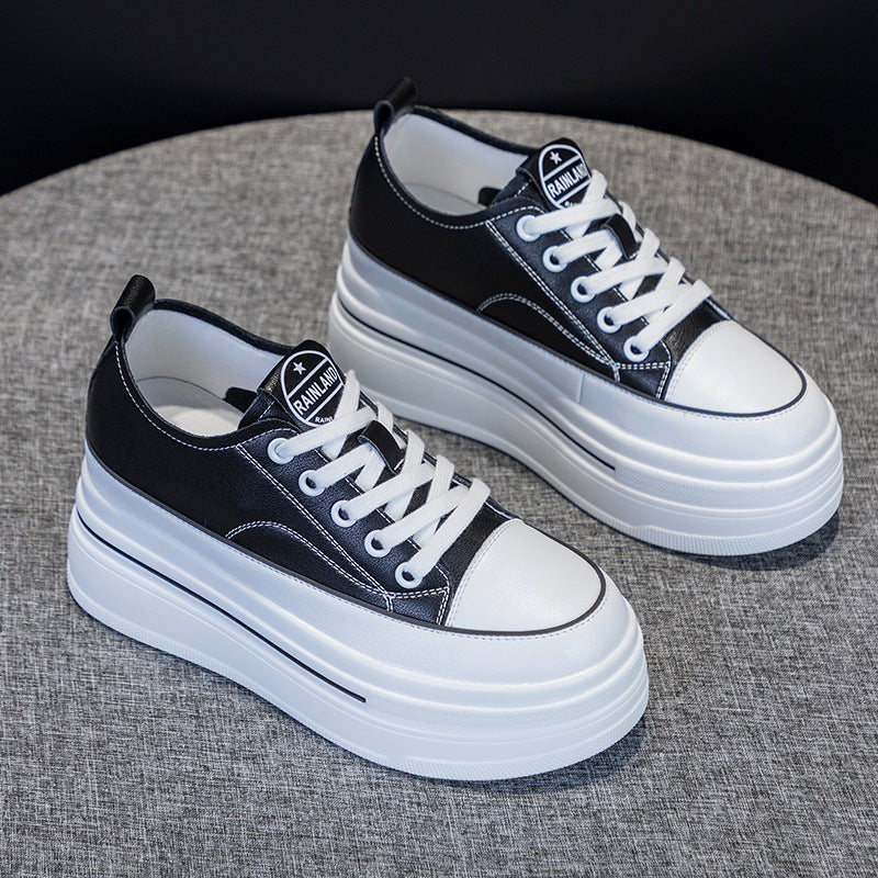 Women's Hidden White Korean Style Thick Bottom Platform Women's Casual Shoes