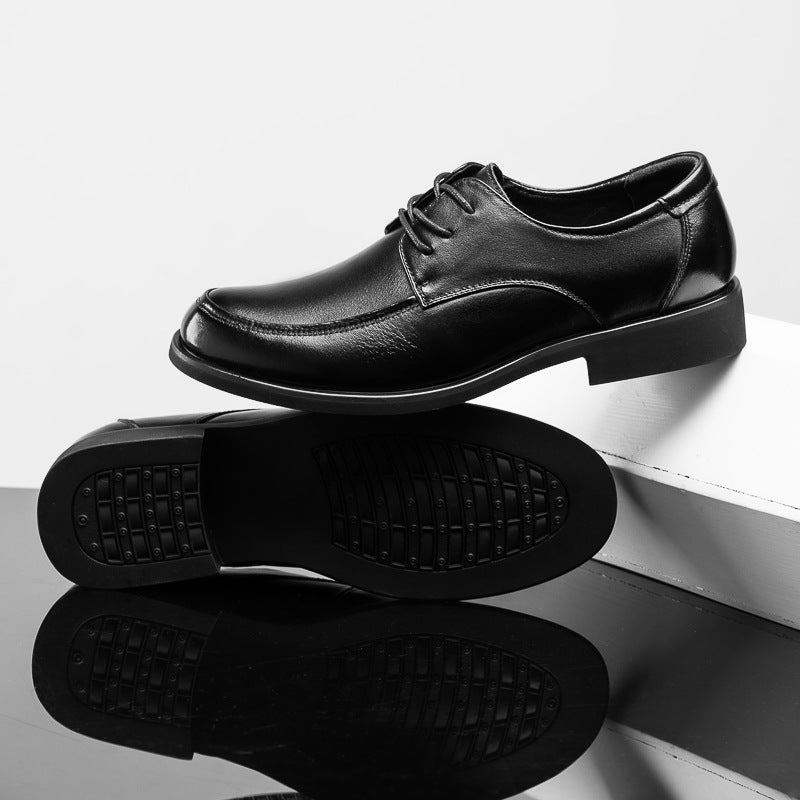 Men's Layer Cowhide Business Formal Wear Breathable Leather Shoes