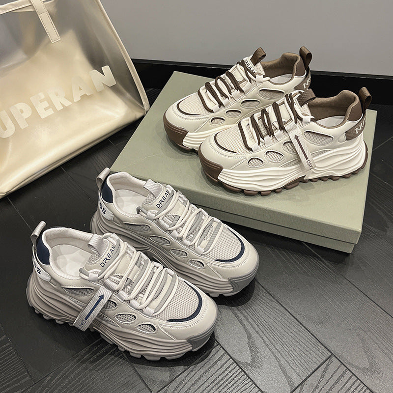 Women's Dad Spring Fashion Mesh Platform Height Sneakers