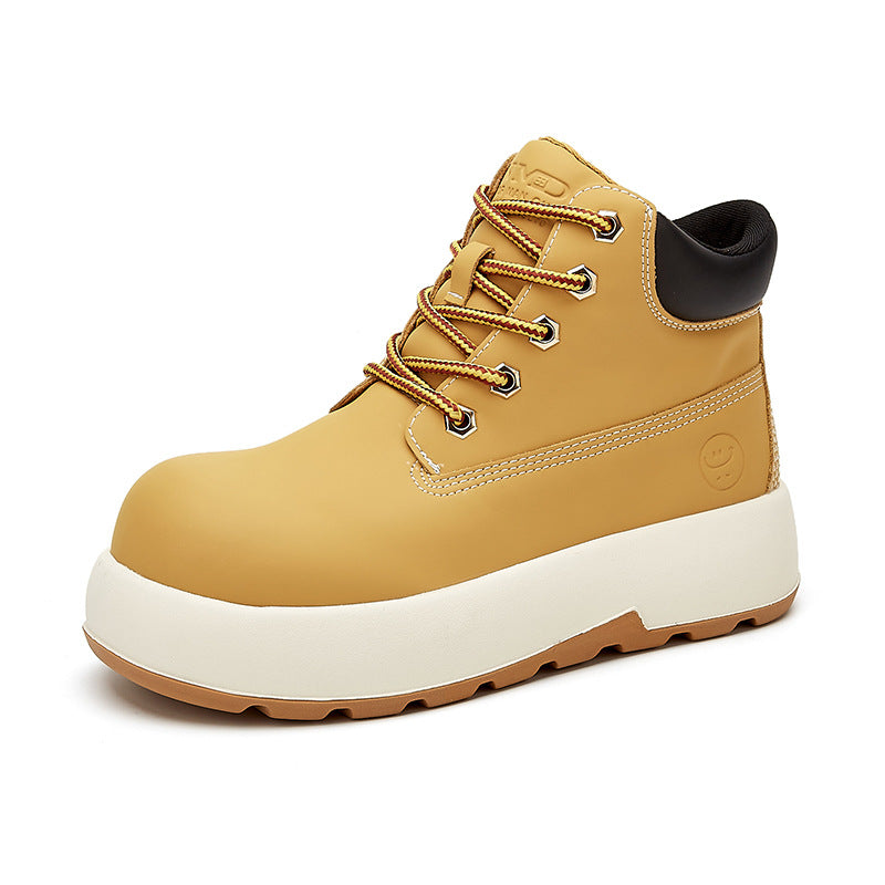 Women's Cute Big Head Rhubarb Thick Bottom Mountaineering Worker Snow Boots