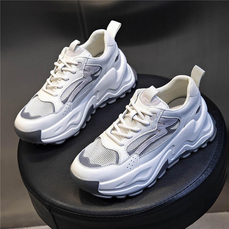 Women's Genuine Summer Leisure Sports Breathable Clunky Thick Sneakers