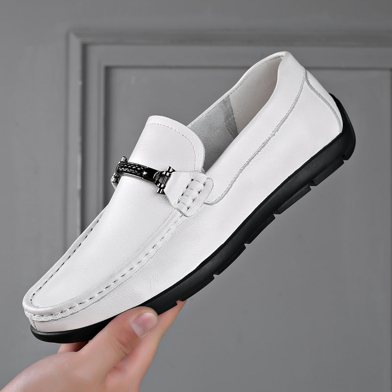 Men's First Layer Cowhide Slip-on Genuine European Loafers