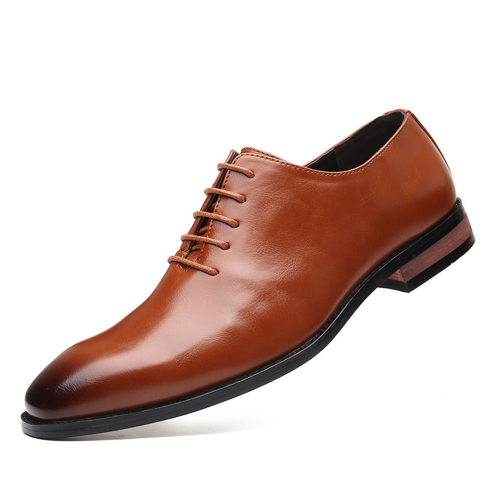 Men's Trendy Business Formal Wear Breathable British Hight Increasing Men's Casual Leather Shoes