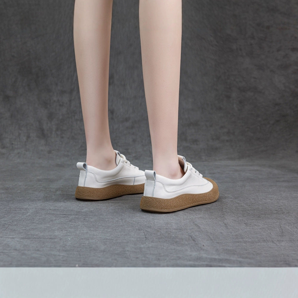 Women's Genuine Soft Bottom Not Tired Thick White Women's Casual Shoes