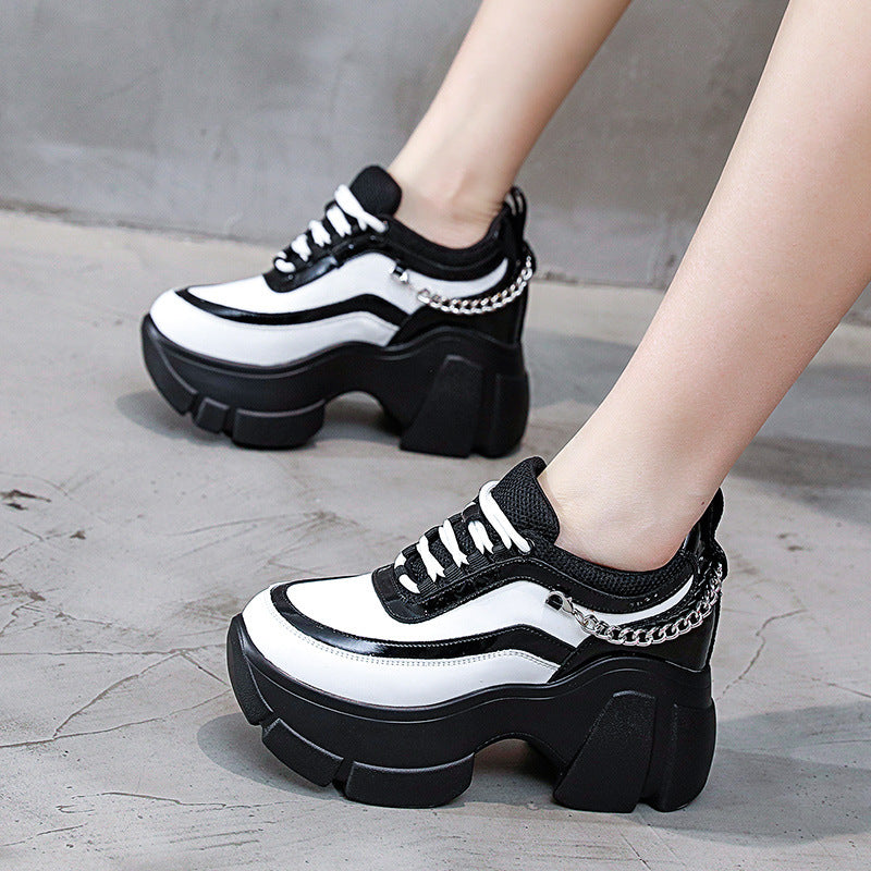 Women's Dad Autumn Retro Platform Height Increasing Insole Women's Sports Shoes