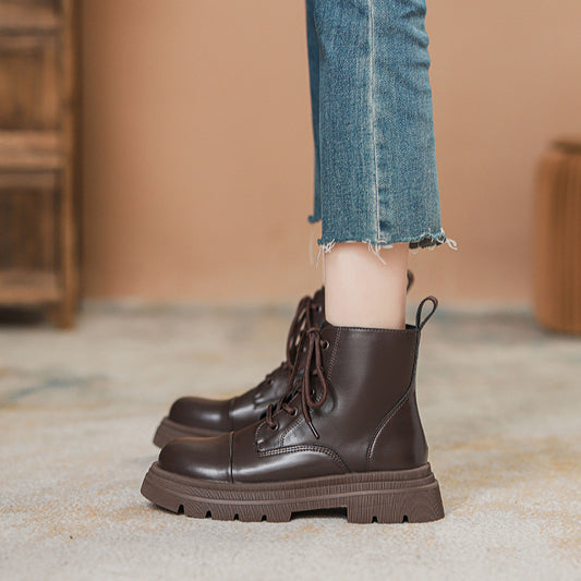Women's Martin For Platform Ankle British Style Boots