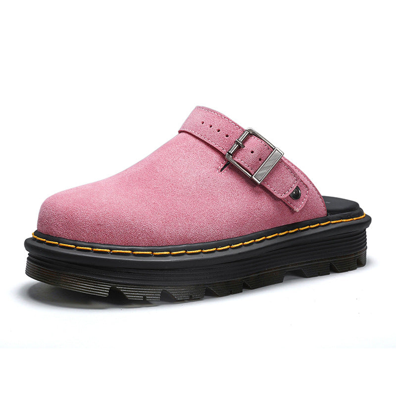 Women's & Men's Slip-on Suede Toe Cap Mules Fashion Sandals