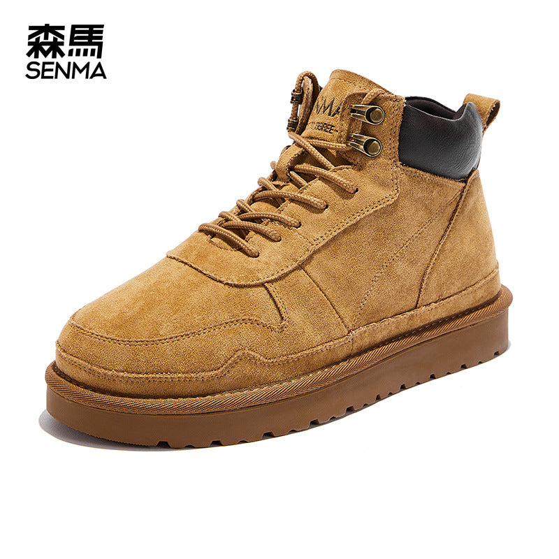 Men's Veet Warm Cotton Thickened Waterproof Short Snow Boots