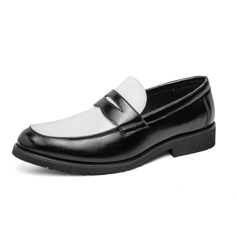 Men's Office Formal Plus Size Black White Leather Shoes