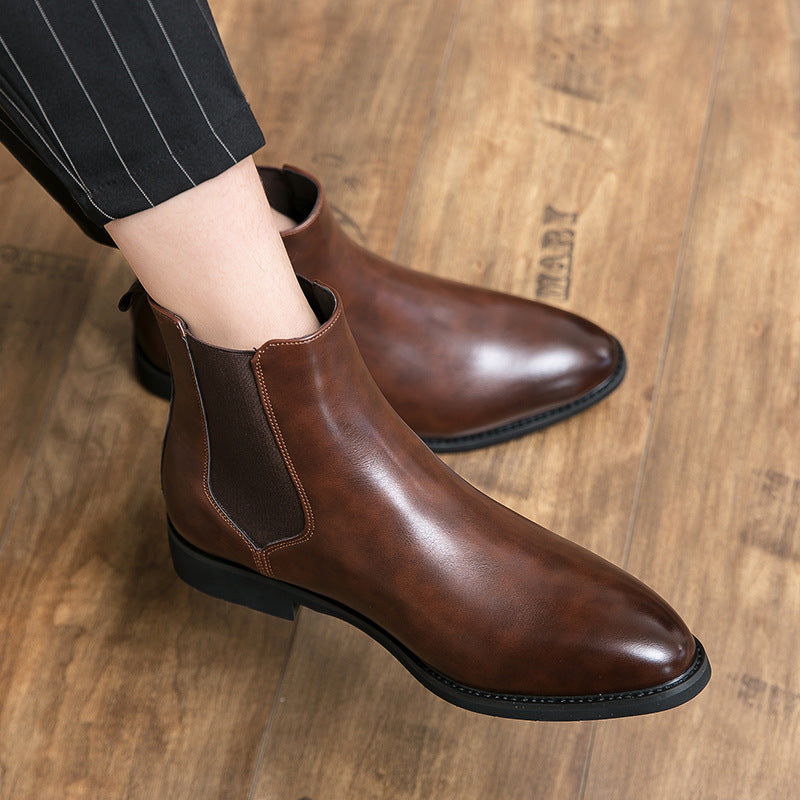 Men's Autumn Plus Size Sleeve Formal British Boots