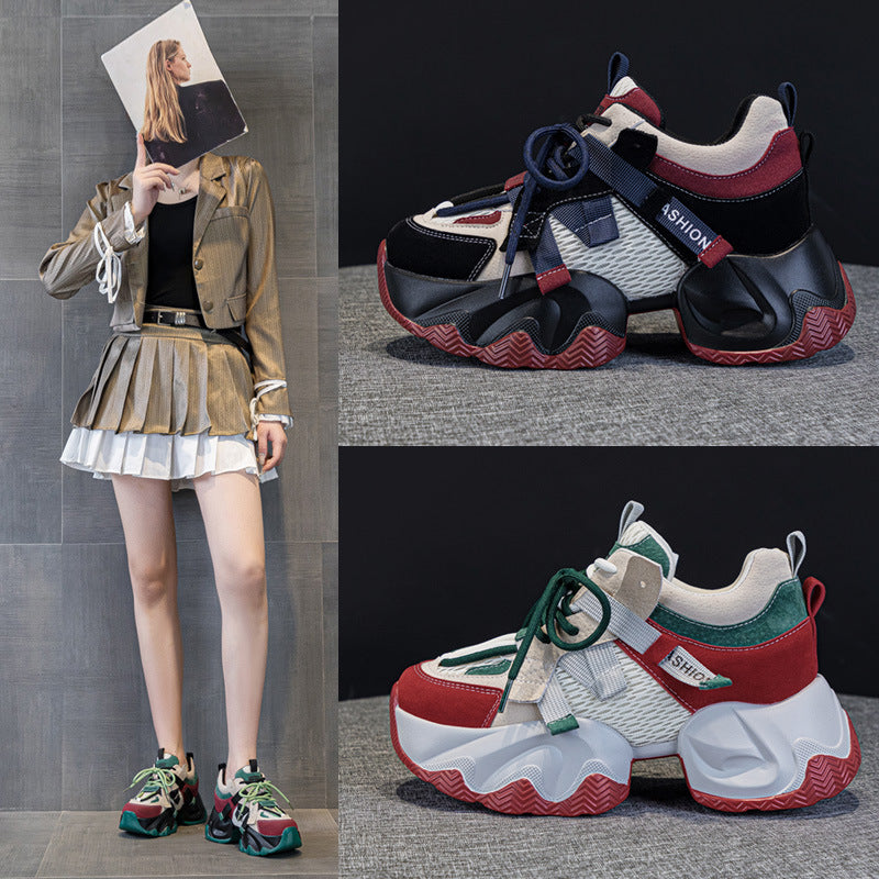 Women's Autumn Platform Height Increasing Insole Sports Women's Shoes