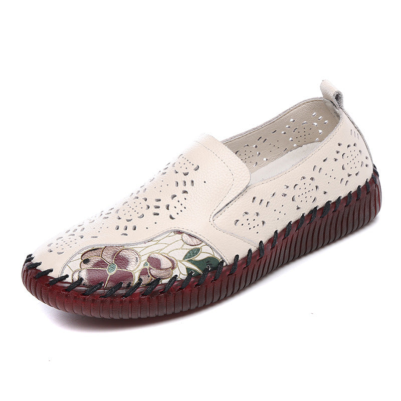 Women's Soft Bottom Mom Summer Hollow Ethnic Sandals