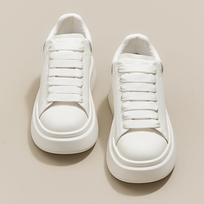Women's Thick-soled High White Fashion Lightweight Breathable Women's Casual Shoes