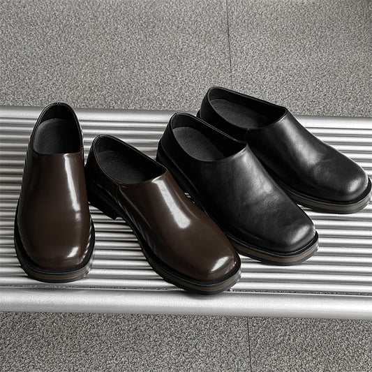 Men's Fashion Slip-on Retro Business Trendy Lazy Leather Shoes