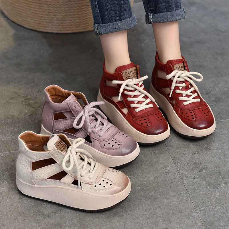 Two Pairs Of Top Layer Cowhide Leisure Sandals
