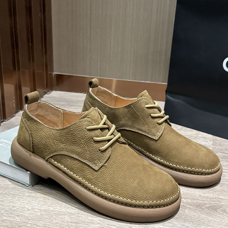 Men's Retro Breathable Soft One Pedal Trendy Men's Casual Leather Shoes