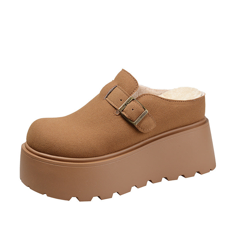 Women's Toe Cap Half Outdoor Height Increasing Slippers
