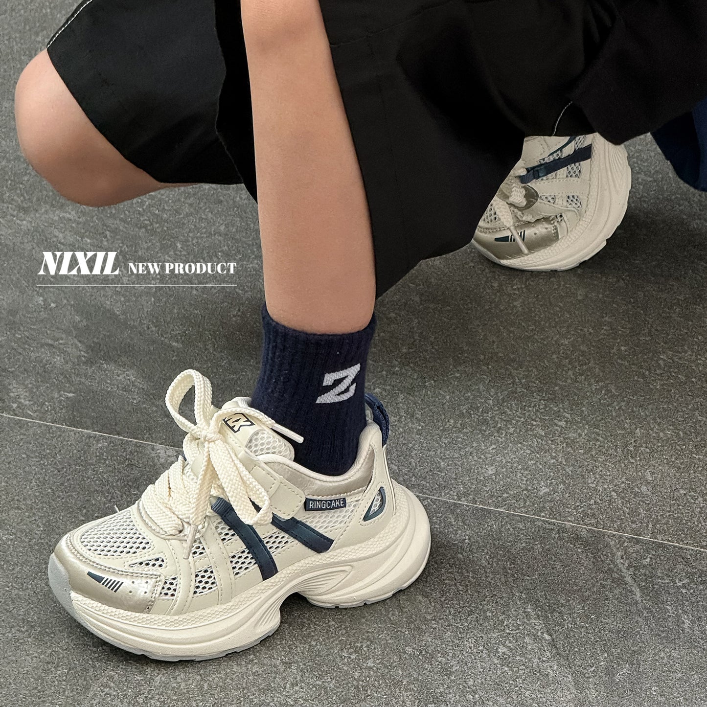 Children's Spring Dad Fashionable Lightweight Breathable Single Kid's Sneakers