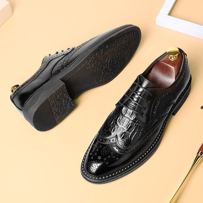 Men's Formal Wear Fashion Trend Autumn Breathable Trendy Leather Shoes