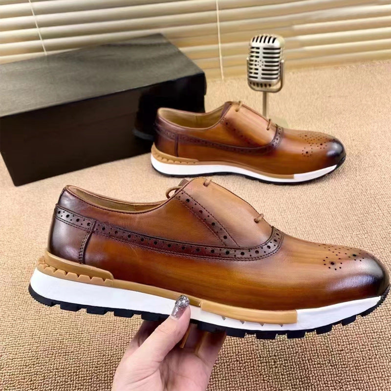 Men's Retro Fashion Genuine England Style Pumps Casual Shoes