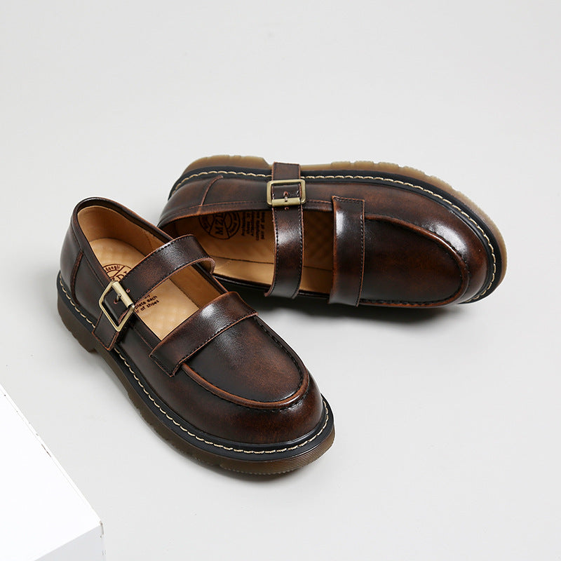Women's Foot Beauty Power Uniform Style Soft Small Leather Shoes