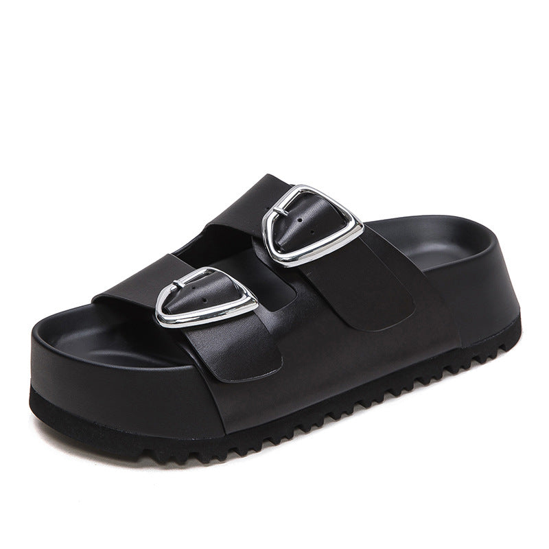 Women's Thick Bottom Outdoor Fashion Top Layer Slippers