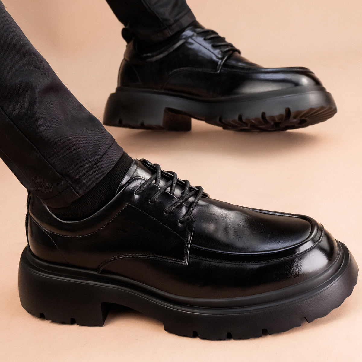 Men's Genuine Green Big Head Raise The Men's Shoes