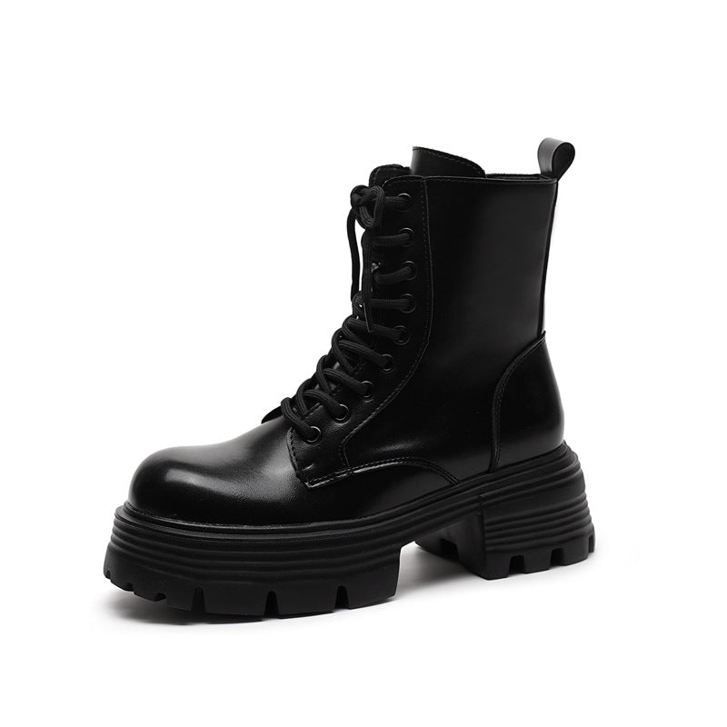 Thick Bottom Skinny Small Motorcycle Knight Boots