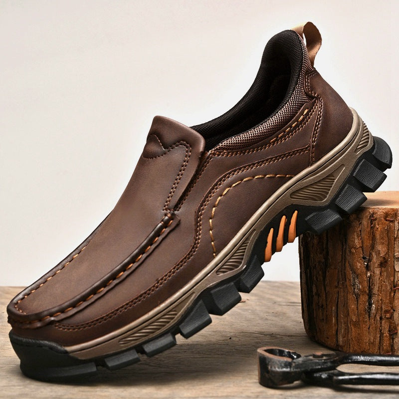Men's Slide Bushing Flashing Thick Bottom Lightweight Loafers
