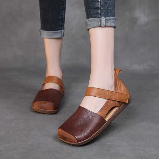 Women's Flat Hollowed Toe Box Color Matching Women's Shoes
