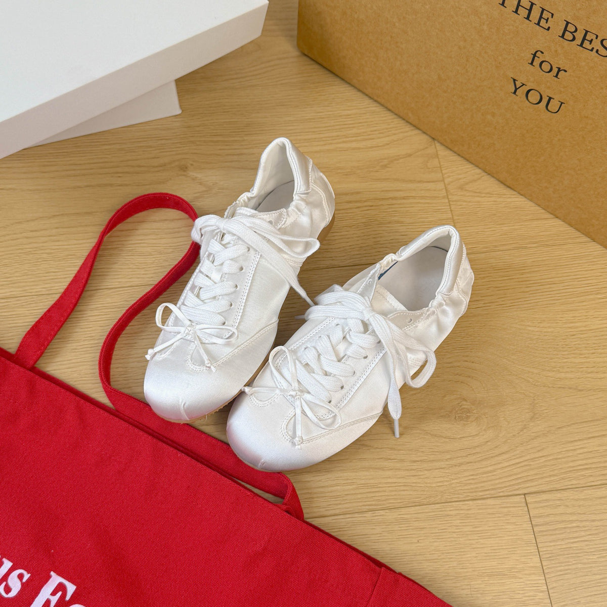 Women's Satin Ballerina Flats German Training Large Women's Sports Shoes