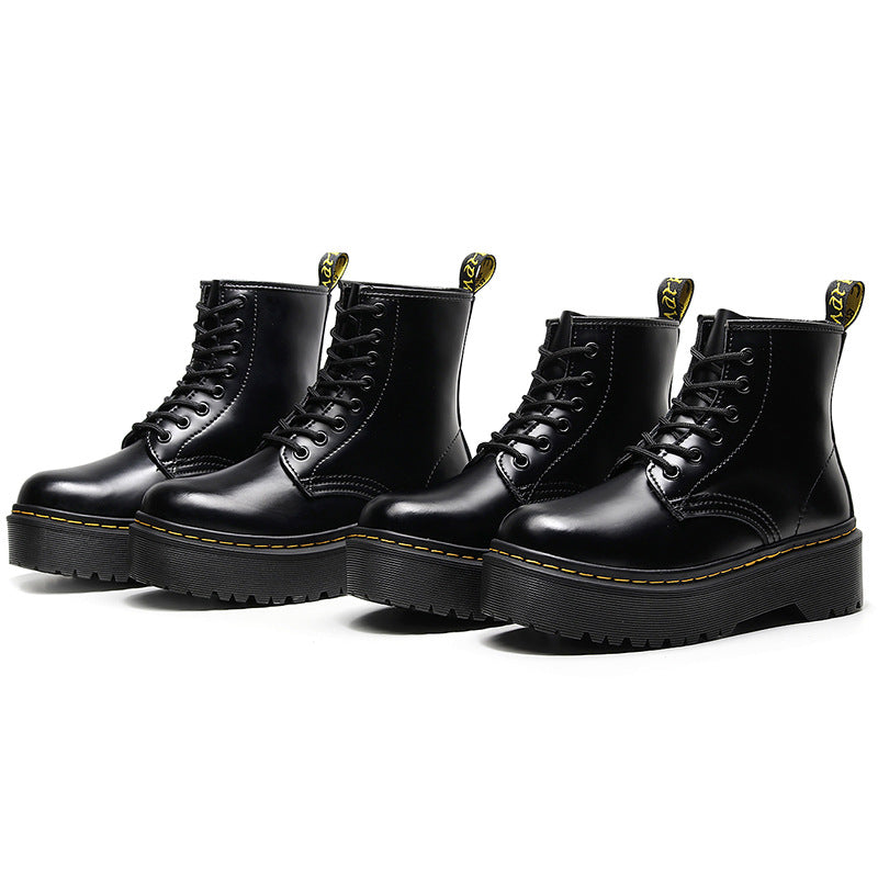 Women's Thick-soled British Martin Genuine Short Platform Boots