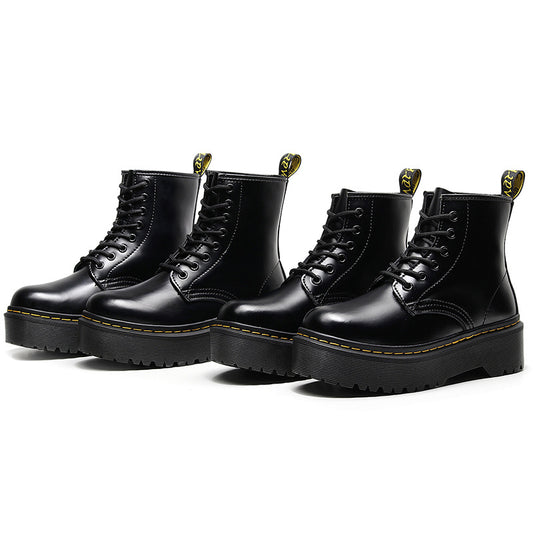 Women's Thick-soled British Martin Genuine Short Platform Boots