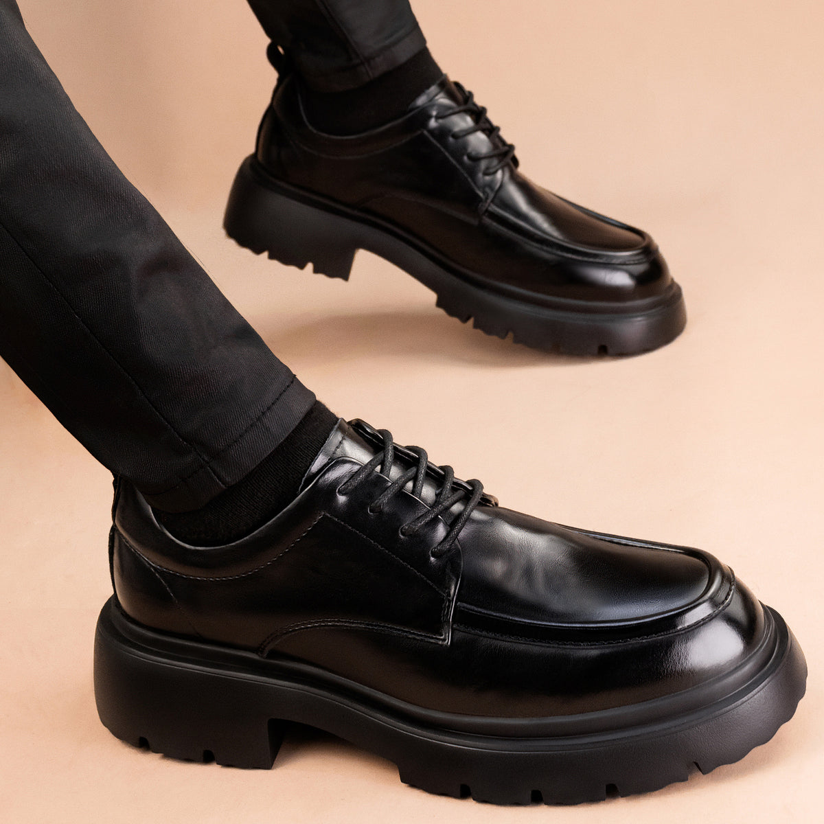 Men's Genuine Green Big Head Raise The Men's Shoes