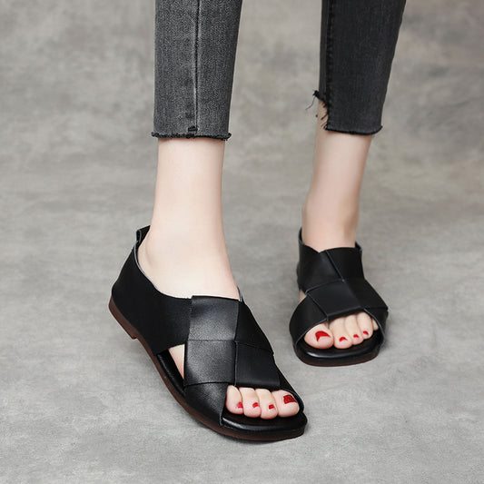 Women's Style Vintage Genuine Hand-woven Assorted Colors Sandals