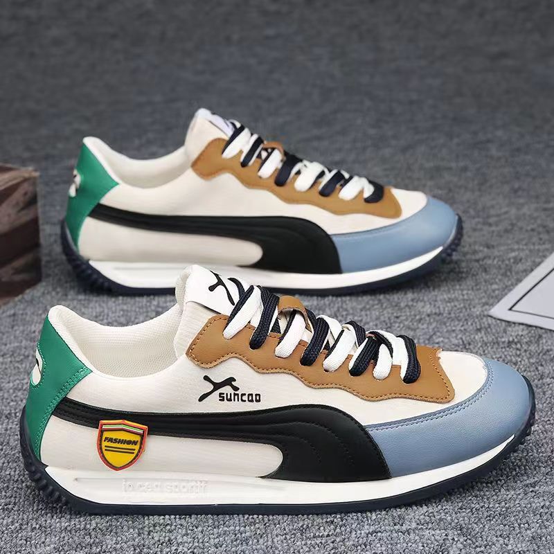 Men's Breathable Running Korean Retro Lace Up Casual Shoes