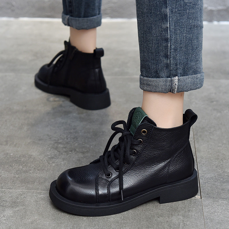 Up Ankle Mid Side Zipper Handmade Boots