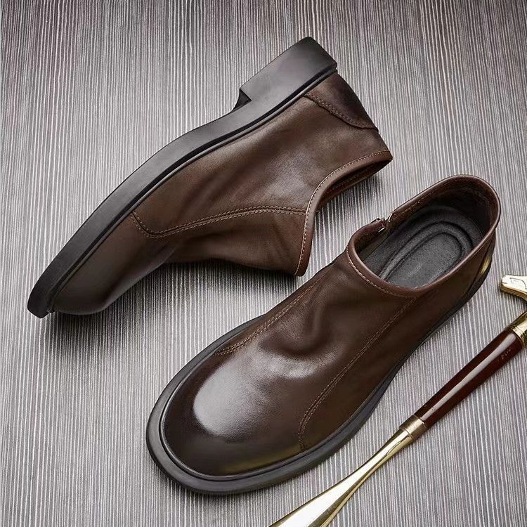 Men's Autumn Soft Sole Winter Fleece British Style Casual Shoes