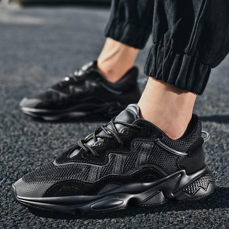 Men's Coconut Mesh Running Height Increasing Trendy Sneakers