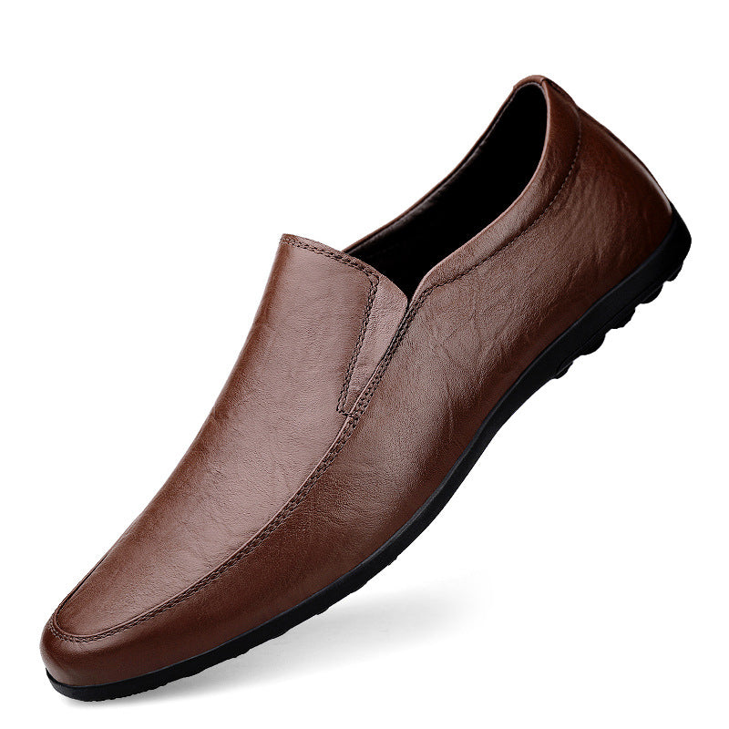 Men's Business Cowhide Soft Bottom Live Broadcast Leather Shoes