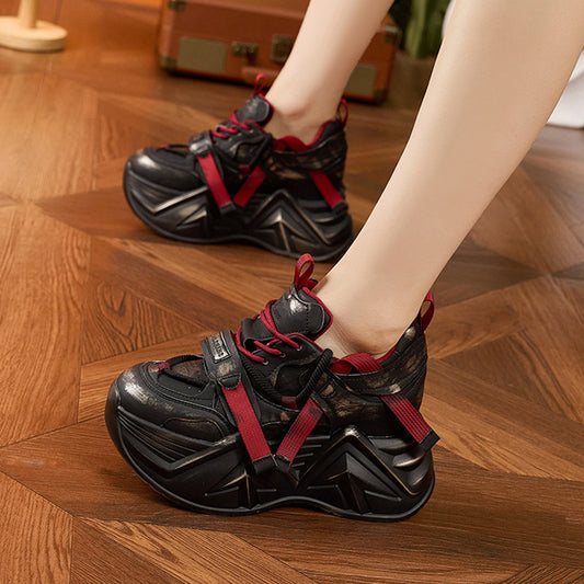 Women's Dad Autumn Retro Platform Height Increasing Sneakers